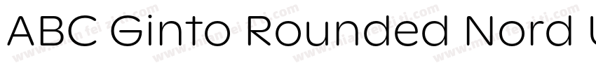 ABC Ginto Rounded Nord Unlicensed T字体转换